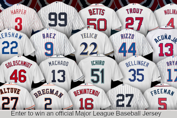Free MLB Major League Baseball Team Jersey Giveaway Contest